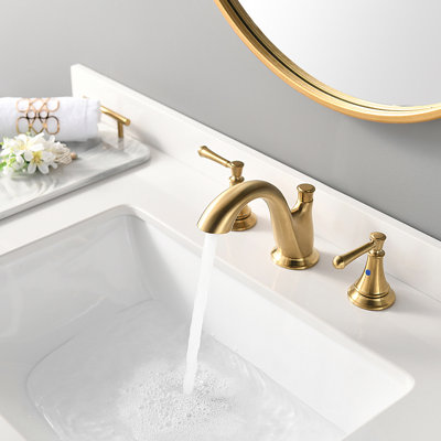 Widespread Bathroom Faucet with Drain Assembly -  KADILAC, WF032-BG