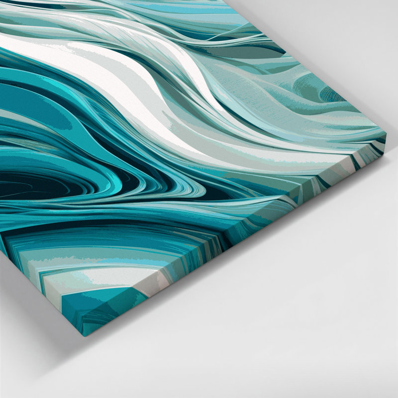 Digital Abstraction 32 Blue Canvas Wall Art, H 12 po x l 12 po