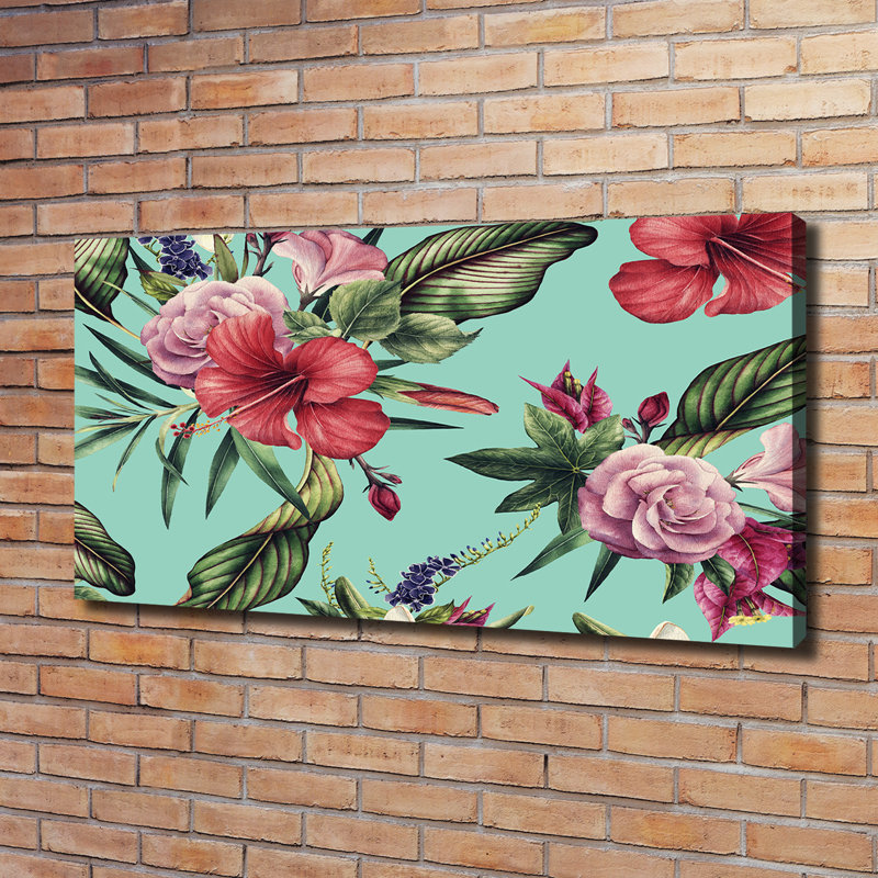 Tropical Flowers - Wrapped Canvas Print