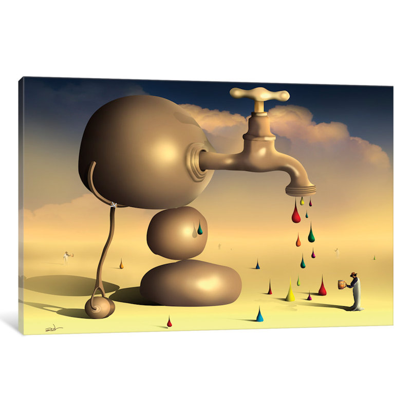 «Colorful Drops» par Marcel Caram, estampe numérique sur toile tendue, H 8 po x l 12 po x P 0,75 po