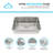 KBFmore Single Bowl Tight Radius Stainless Steel Kitchen Sink, 5 Pcs Sink Gadgets-89710335-89710336