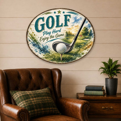 Golf Jouez fort Profitez du jeu Décoration murale par G. Debrekht