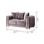 Causeuse Impreza de style moderne en argent Identique à B009141291 (CA)