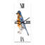Horloge murale rétro - oiseau orange rétro-1723745296