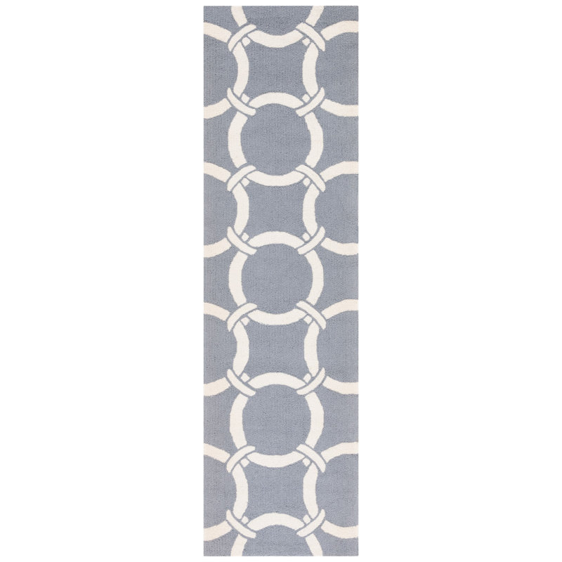 Lizarraga Hand Hooked Performance Chevron Rug, Runner 2'3" x 8'