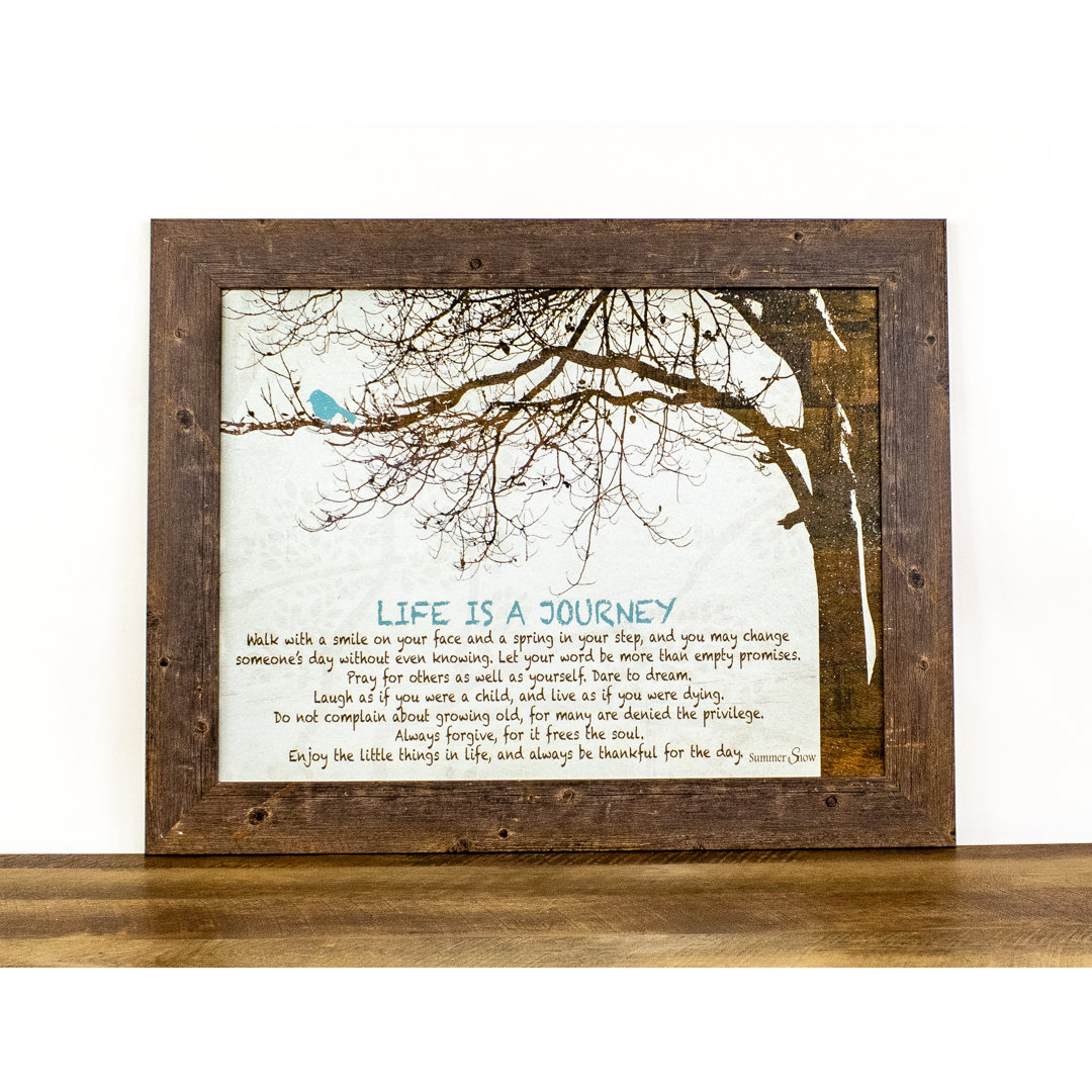 Life Is A Journey Promise Pray Forgive Enjoy The Little Things Inspirational Art Trinx