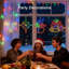 Ensemble de 4 motifs de Noël avec télécommande, synchro de musique et minuterie, décoration de Noël à brancher pour l'intérieur