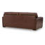 Liano Modern Sofa with Wide Seating, Low-Profile Base, Brown Leather 95 Inch