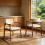 Ensemble de 2 chaises de salle à manger robustes en bois d'hévéa avec sièges confortables en mousse de polyuréthane, idéales pour la maison et la cuisine