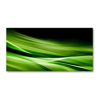 Green Waves Background - No Frame Print on Canvas