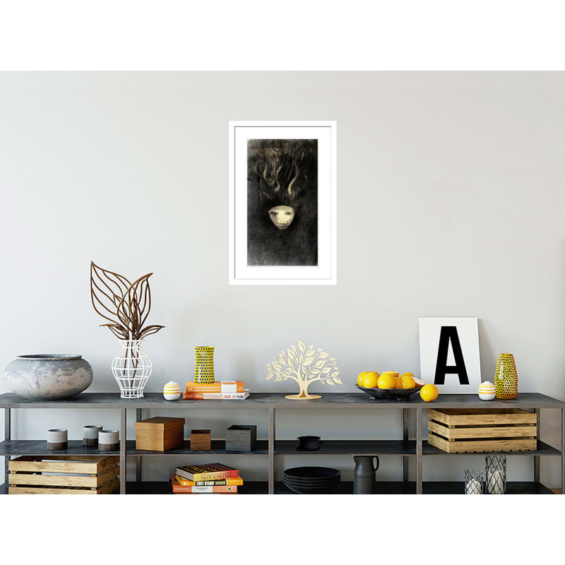 Meduse by Odilon Redon -Framed Giclee Print, 29.5" H x 19.26" W