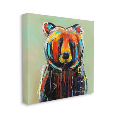 " Abstract Urban Bear Graffiti " Acrylic Painting