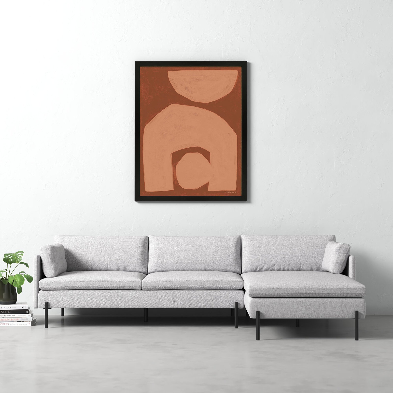 Module on Terra Cotta "Module 2" Print, 50'' H x 40'' W, Black
