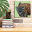«A Large Bison» par Carolee Vitaletti, art mural sur toile-113938508