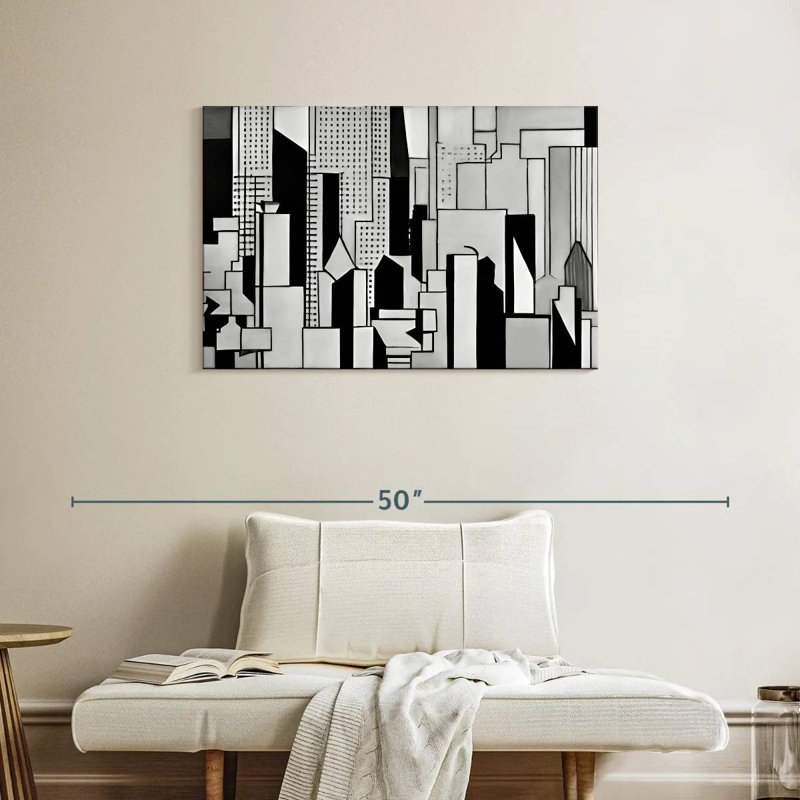 Dallas Cityscape BW, 24" H x 36" W