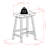 Upholstered Counter Stool with Solid Wood Frame-1100477981