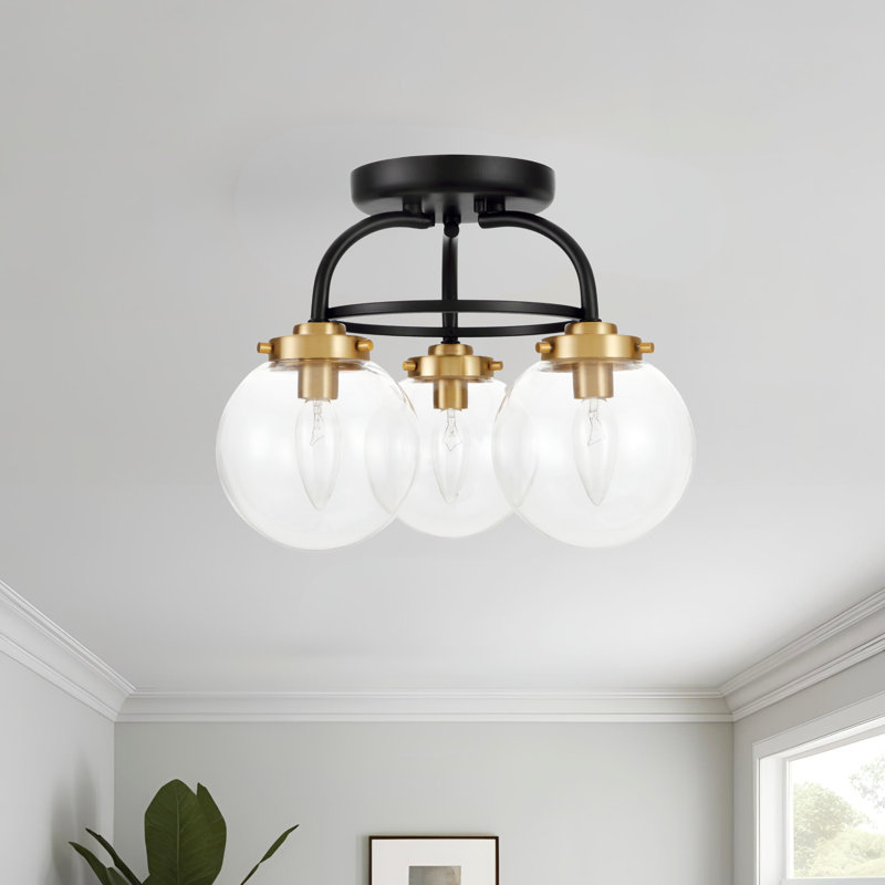 Afeni Glass Semi Flush Mount