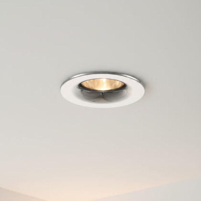 5 Watt LED Black Ceiling Recessed Downlight, Polished Chrome