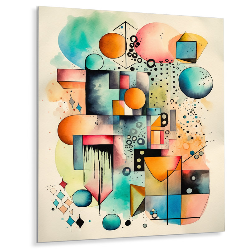 Ciara Modern Abstract Wall Decor on Metal, 40" H x 30" W x 1" D