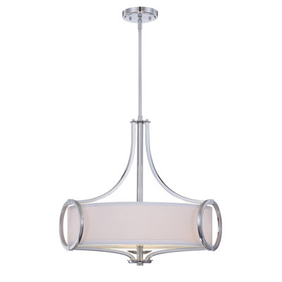 Kistner 3 - Light Dimmable Drum Chandelier