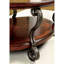 Table basse ovale contemporaine avec mélange de salon en bois et métal