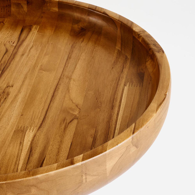 Batea Solid Wood End Table, Natural