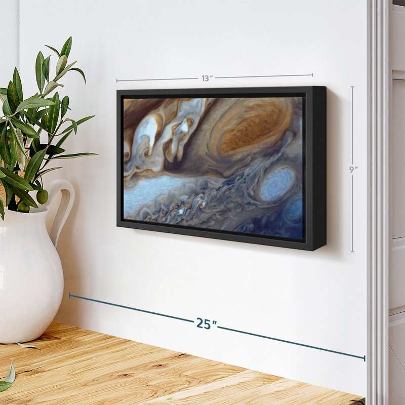 «Impression sur toile de formation de nuage de Jupiter», H 9 po x l 13 po