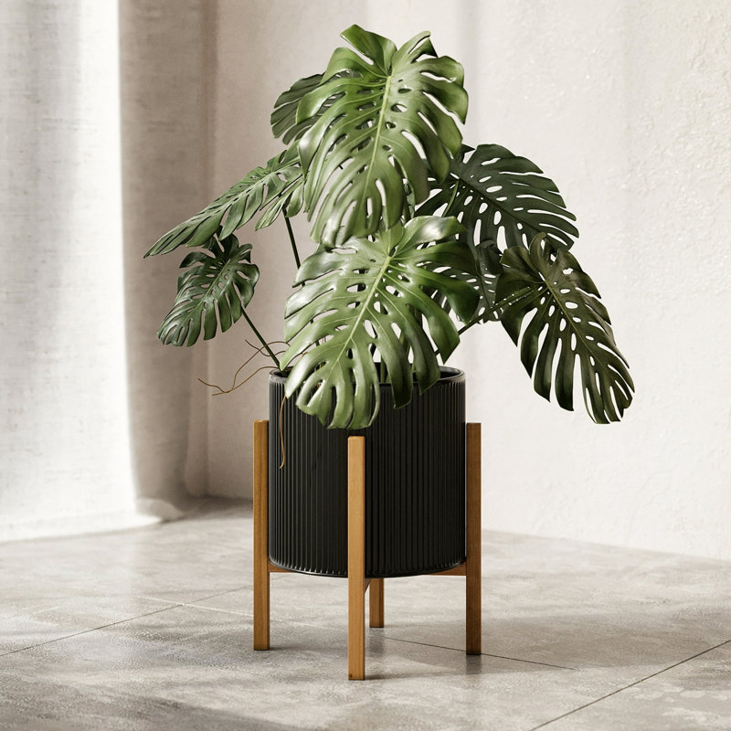 Lectra Everett Pot with Kinsley Base, 14.75" H x 12" W x 12" D