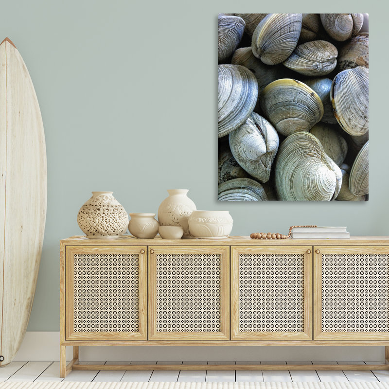  Art maritime sur toile de palourdes par Graffi * Tee, H 48 po x l 36 po
