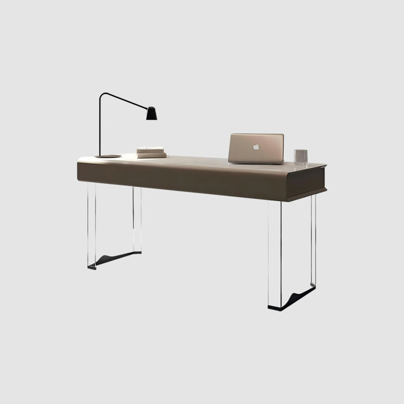 62.99" Rectangular Sintered Stone Writing Desk,2-drawer