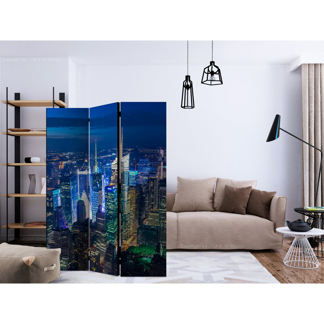 Paravent Manhattan - Night mit 3 Paneelen