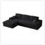 Canapé modulaire moderne en mousse de velours côtelé avec inclinable et configuration en L, soutien du cou et coussins décoratifs pour un confort et une polyvalence ultimes.-117948901
