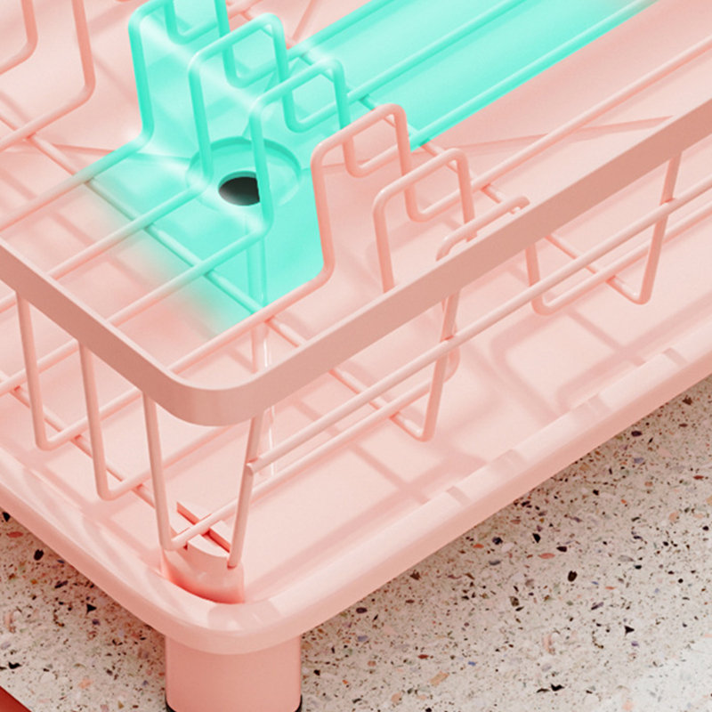 Dish Drying Rack with Utensil Holder and Drainboard Dish Drainer