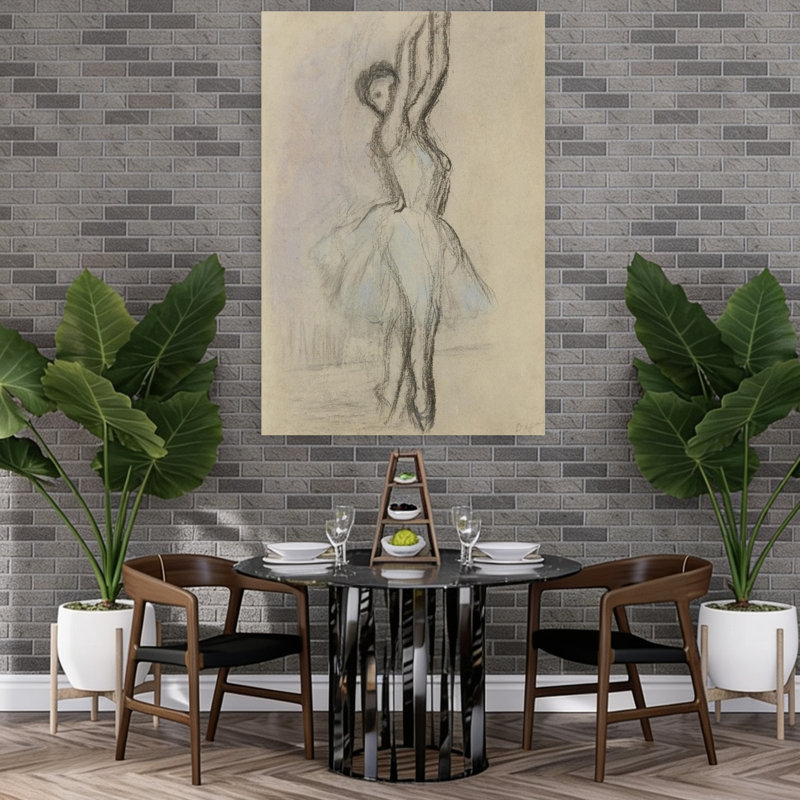 «Dancer on the Pointe», reproduction d'art murale classique contemporaine, H 60 po x l 40 po
