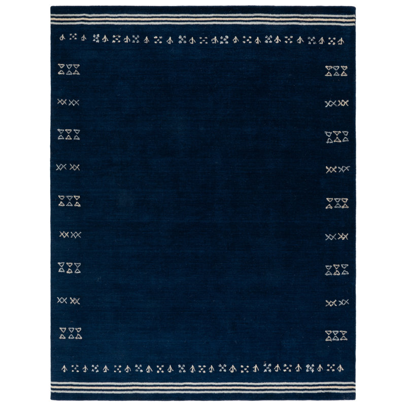 Himalaya Hand Loomed Wool Geometric Indoor Rug, 3'-0" x 5'-0" Rectangle