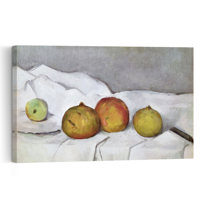 Fruit sur tissu, vers 1890. Estampe d'art mural abstrait contemporain., H 24 po x l 36 po