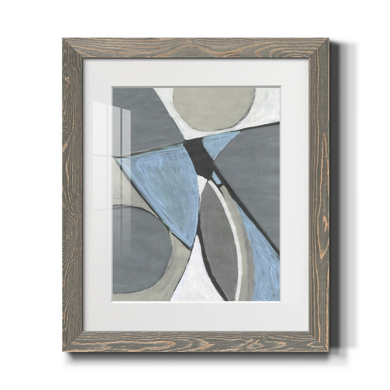 Millenium II - impression, H 24 po x l 18 po x P 1,5 po, Cadre en papier gris, Blanc