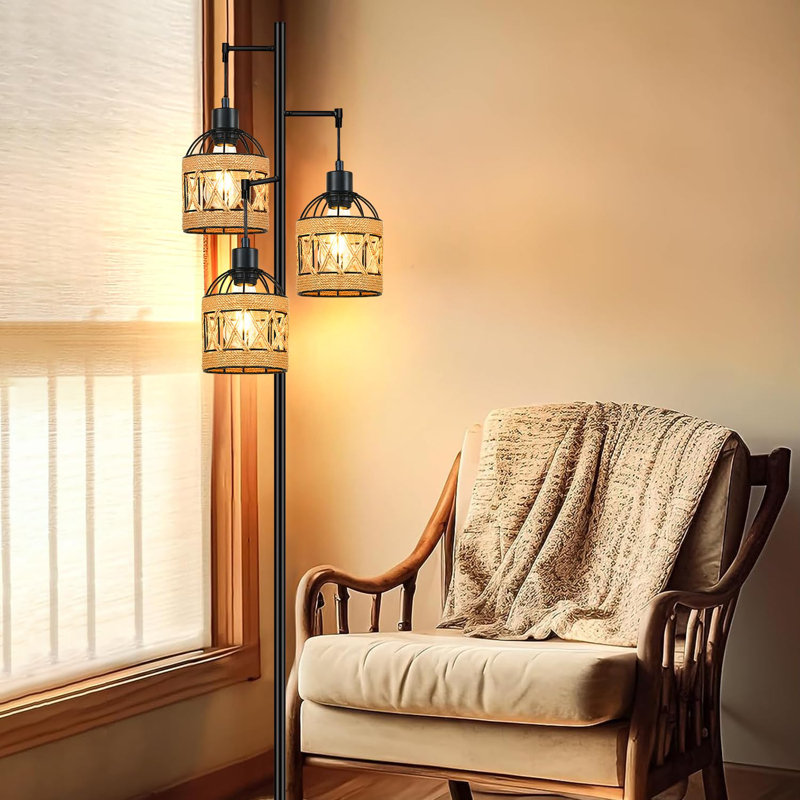 Eastvale 65'' Black Tree Floor Lamp