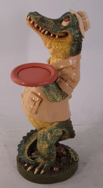 Crocodile Butler Small Statue