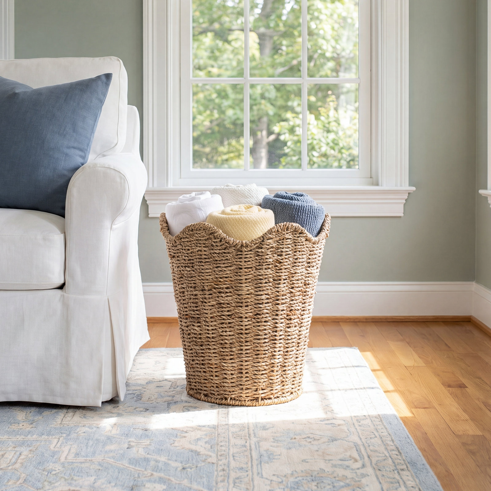 Handwoven Seagrass Storage Bin