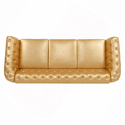 Canapé Chesterfield à accoudoirs roulés 3 places 84,65 po