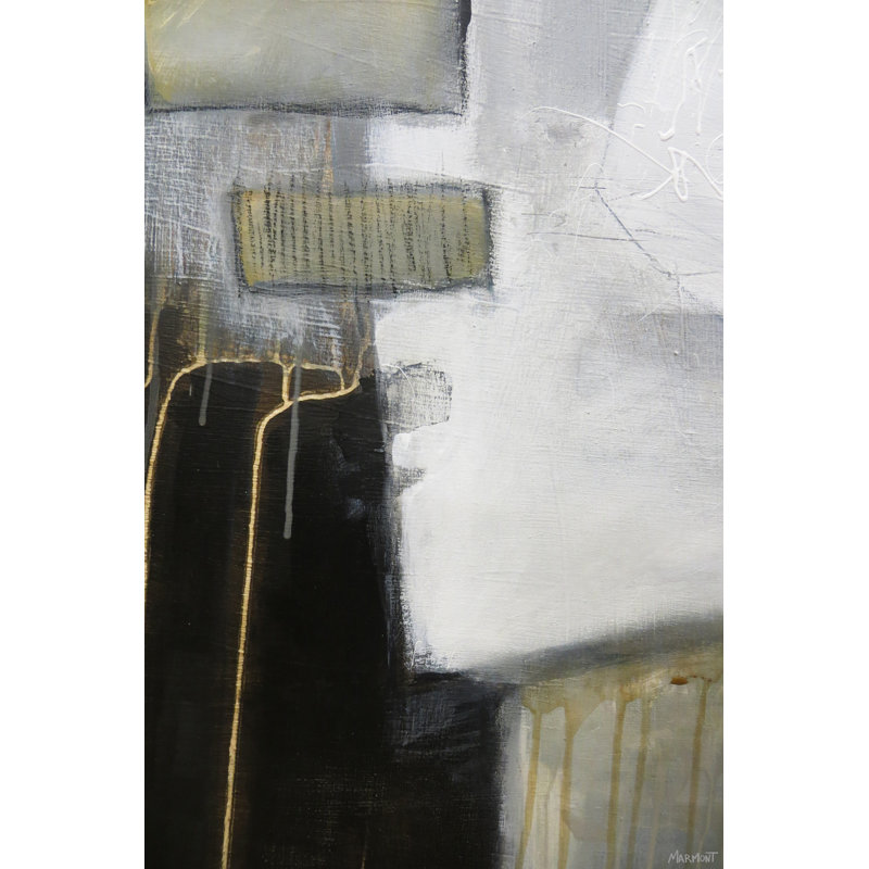 Golden Veins 1 Piece Wrapped Canvas Painting, 38cm H x 25cm W x 3.81cm D