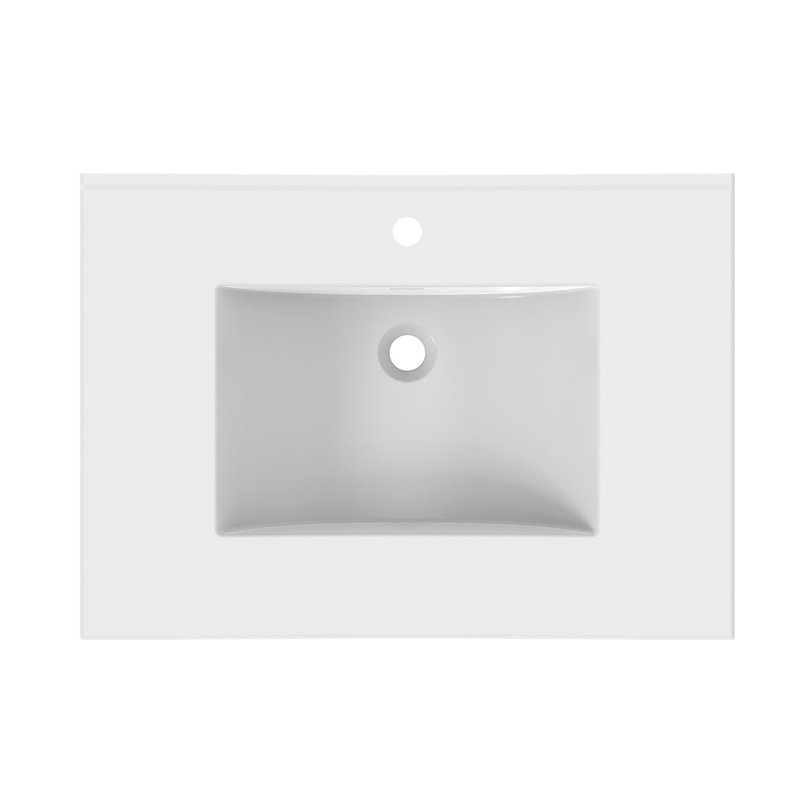 31 po. Plateau en céramique de 1,8 cm d'épaisseur - blanc, Simple
