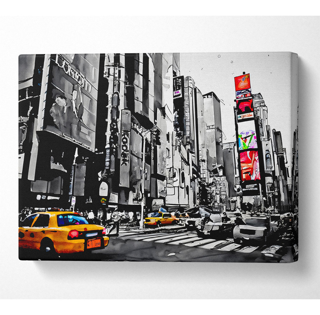 New York City Manhattan Cabs - Kunstdrucke auf Leinwand