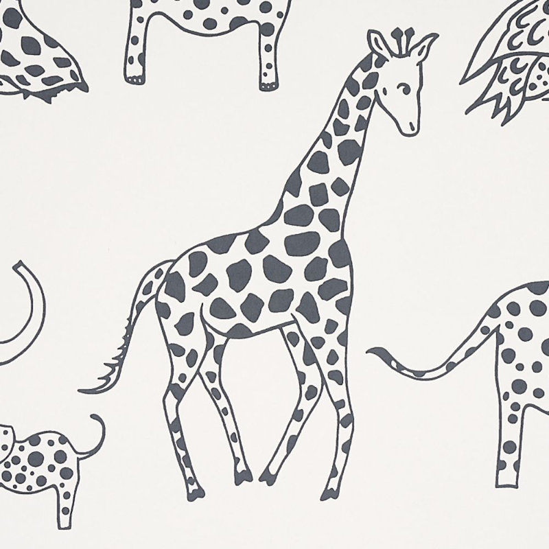 Papier peint Jubilé Jungle, Gris anthracite