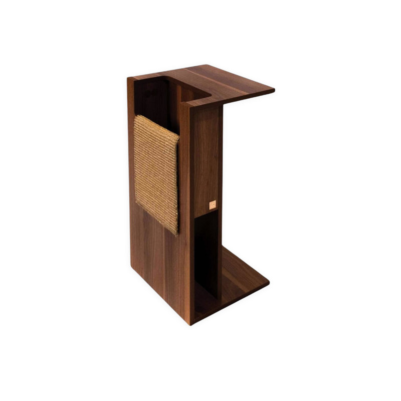 Jewl Nesting Table & Scratcher, Walnut, Brown