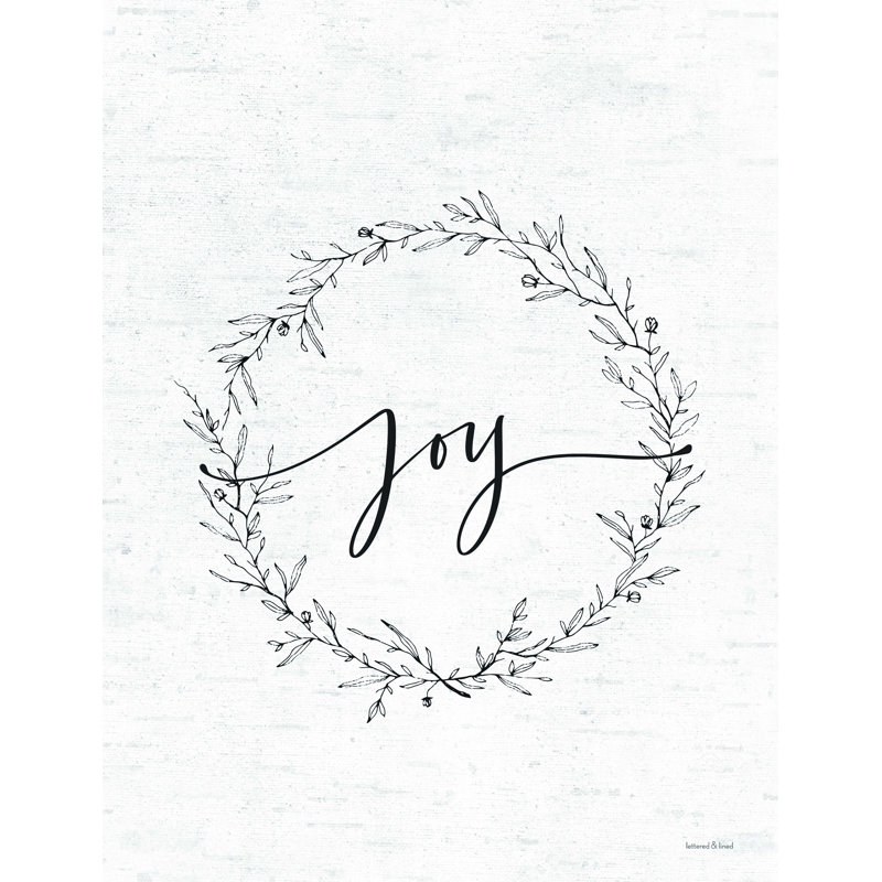 Simple Joy Wreath - reproduction sur toile, H 24 po x l 18 po