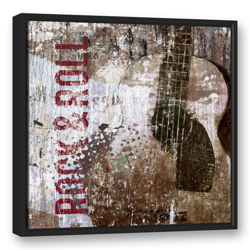 Guitare Rock and Roll, H 25,75 po x l 25,75 po x P 1,75 po