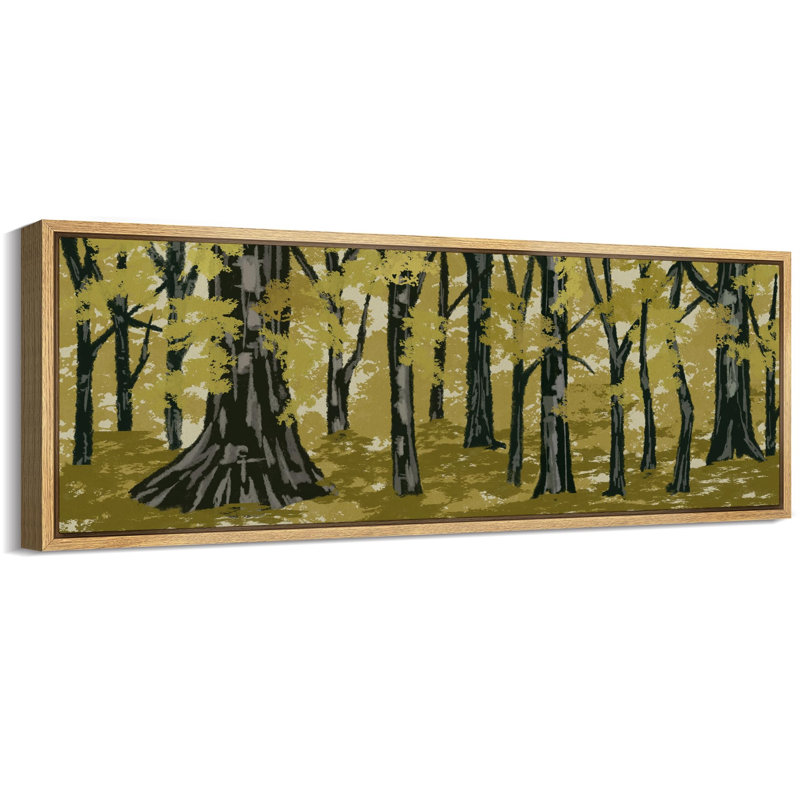 «Autumnalest Scene Golden Fall Trees», reproduction encadrée, H 20 po x l 60 po, Naturel