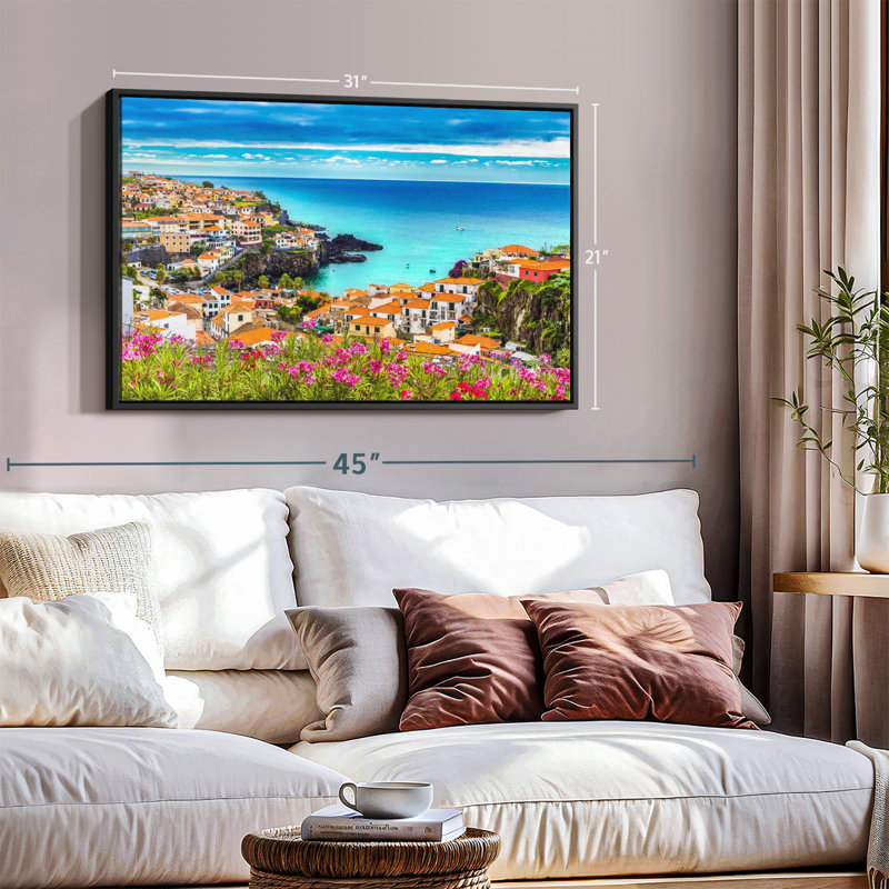 "Art mural pittoresque de Madère Europe", H 31 po x l 21 po